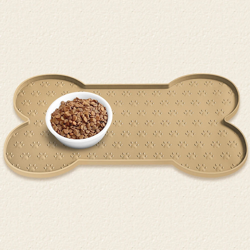 Pet Feeding Mat Silicone Dog Food Mat Anti-Slip And Waterproof Dog Bowl Mat,Thickened Dog And Cat Mat For Food And Water