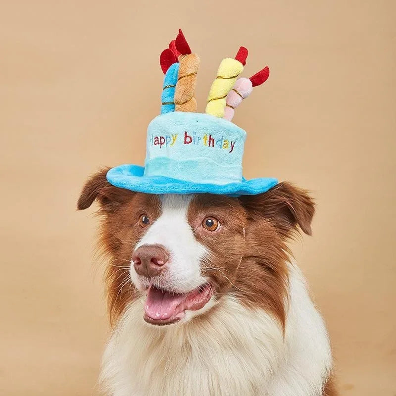 Cute Dog Birthday Toy Adorable Dog Cat Birthday Cake Hat Headwear Cap Puppy Kitten Hat Pet Gift Toys