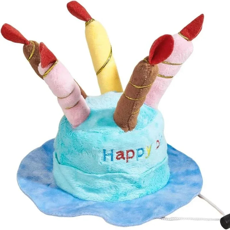 Cute Dog Birthday Toy Adorable Dog Cat Birthday Cake Hat Headwear Cap Puppy Kitten Hat Pet Gift Toys