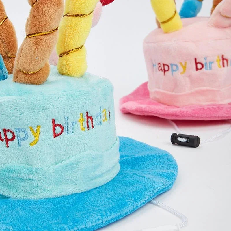 Cute Dog Birthday Toy Adorable Dog Cat Birthday Cake Hat Headwear Cap Puppy Kitten Hat Pet Gift Toys