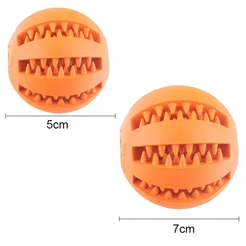 Dog Toy Ball Interactive Elasticity Puppy Chew Toy Nontoxic Bite Resistant Dog Pet Food Treat Feeder Chew Tooth Cleaning Ball